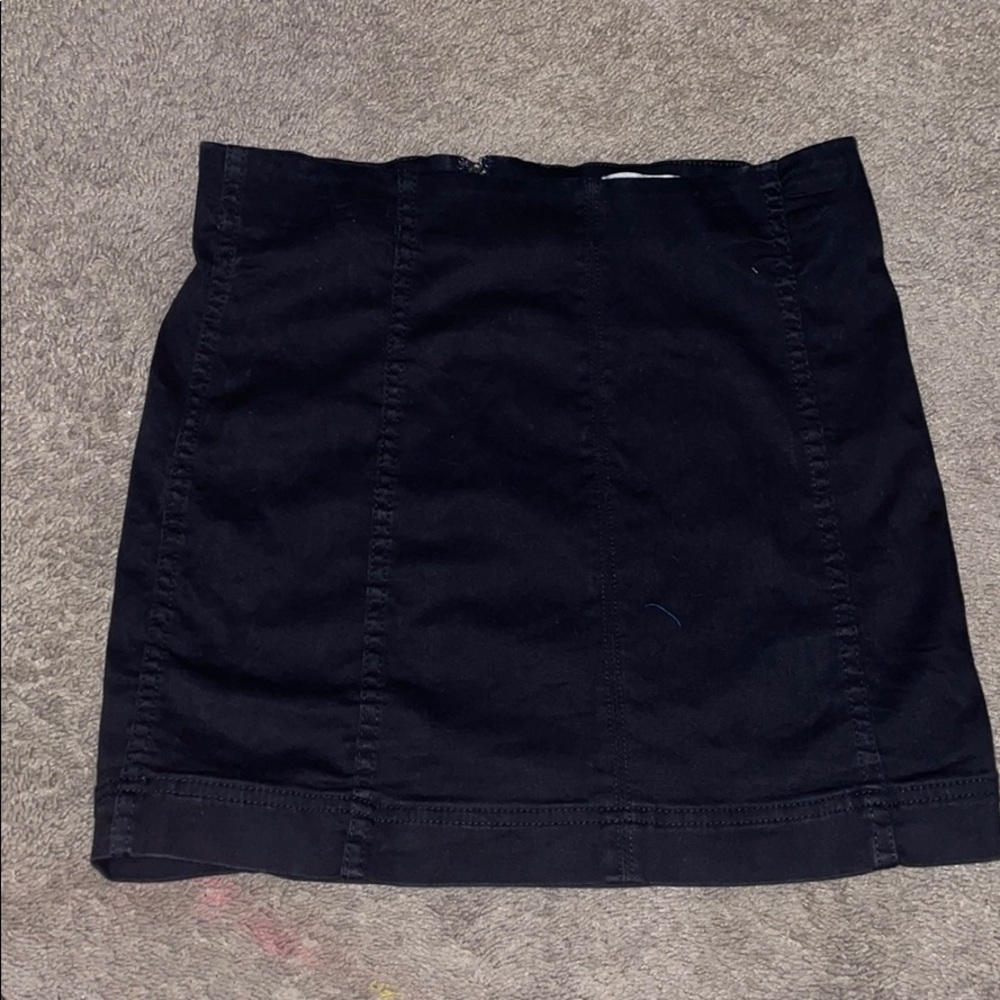 Black Denim Skirt